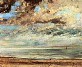 Gustave Courbet The Beach_ Sunset painting